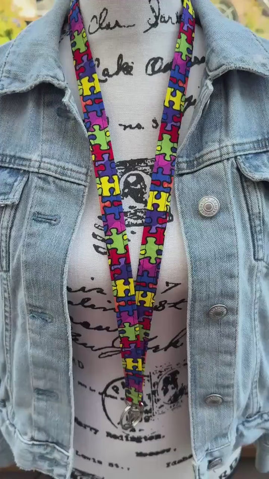 Autism Lanyard, Autism Awareness, Autism Teacher Gift, Autism Puzzle Piece, Autism Mom, Autistic Pride, Autistic Adult Gift, Autism life
