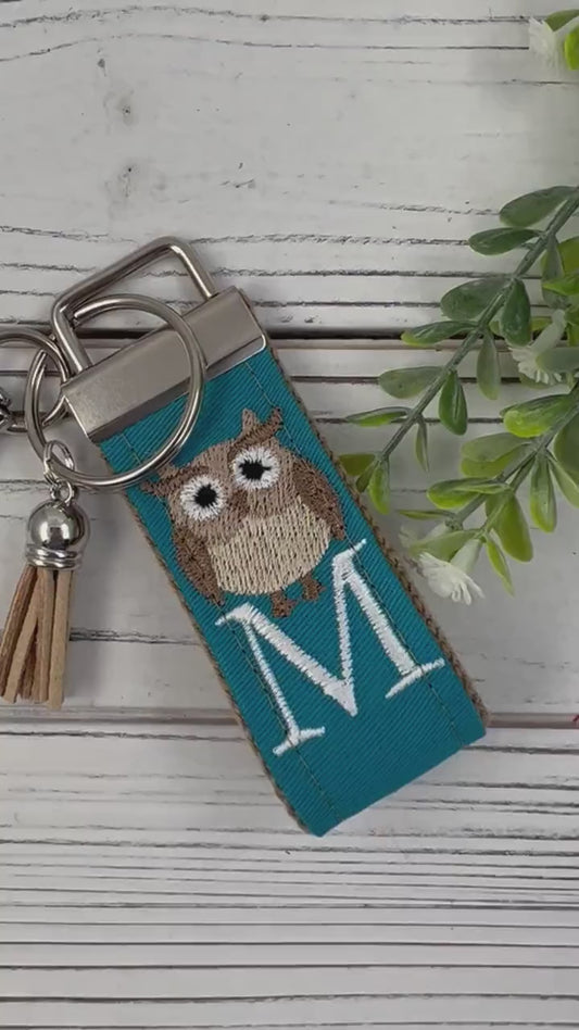 Handmade Owl Keychain, Owl Gift, High School Teacher, Customizable Keychain, Personalized Keychain, Luggage Tag, Teacher Retirement Gift