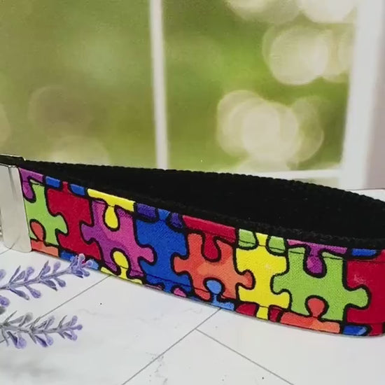 Handmade Autism Keychain, Autism Awareness,  Autism Teacher Gift, Autism Puzzle Piece, Autism Mom, Autistic Pride, Autistic Adult Gift