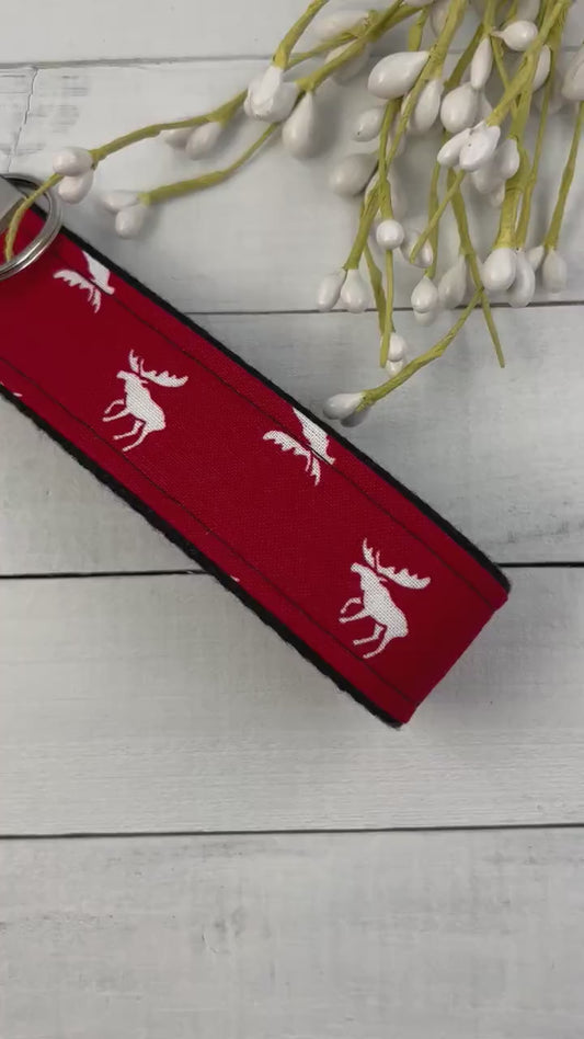 Handmade Moose Keychain, Wristlet Keychain, Moose Gifts, Popular Right Now, Cheer Up Gift, Moving Away Gift, Cousin Gifts, Moose, Wildlife