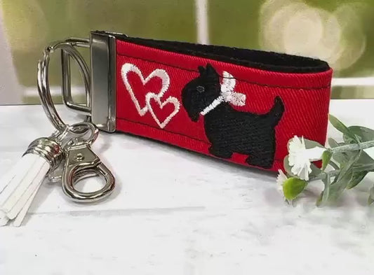 Handmade Scottish Terrier Keychain, Scottie Dog, Scottie Dog Gifts, Scottish Terrier Gifts, Life is Better with a Dog, Gift Keychain
