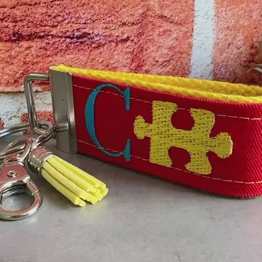 Handmade Autism Keychain, Autism Awareness,  Autism Teacher Gift, Autism Puzzle Piece, Autism Mom, Autistic Pride, Autistic Adult Gift