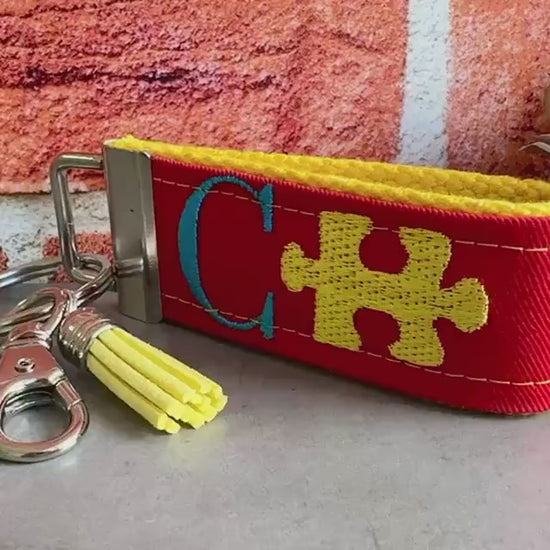 Handmade Autism Keychain, Autism Awareness,  Autism Teacher Gift, Autism Puzzle Piece, Autism Mom, Autistic Pride, Autistic Adult Gift