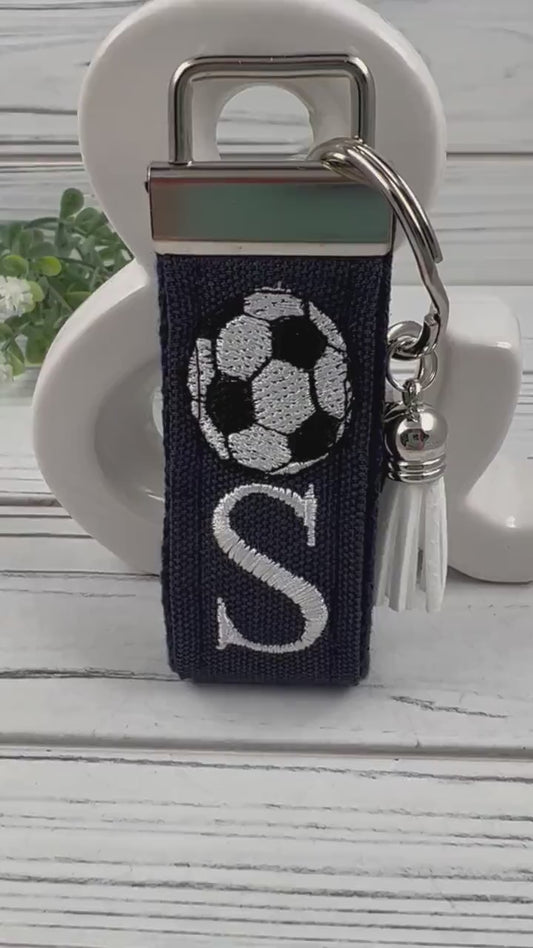 Soccer Keychain, Soccer keychain personalized, Keychain for backpack, soccer ball keychain, Soccer Mom, Senior gifts for soccer, Soccer gift