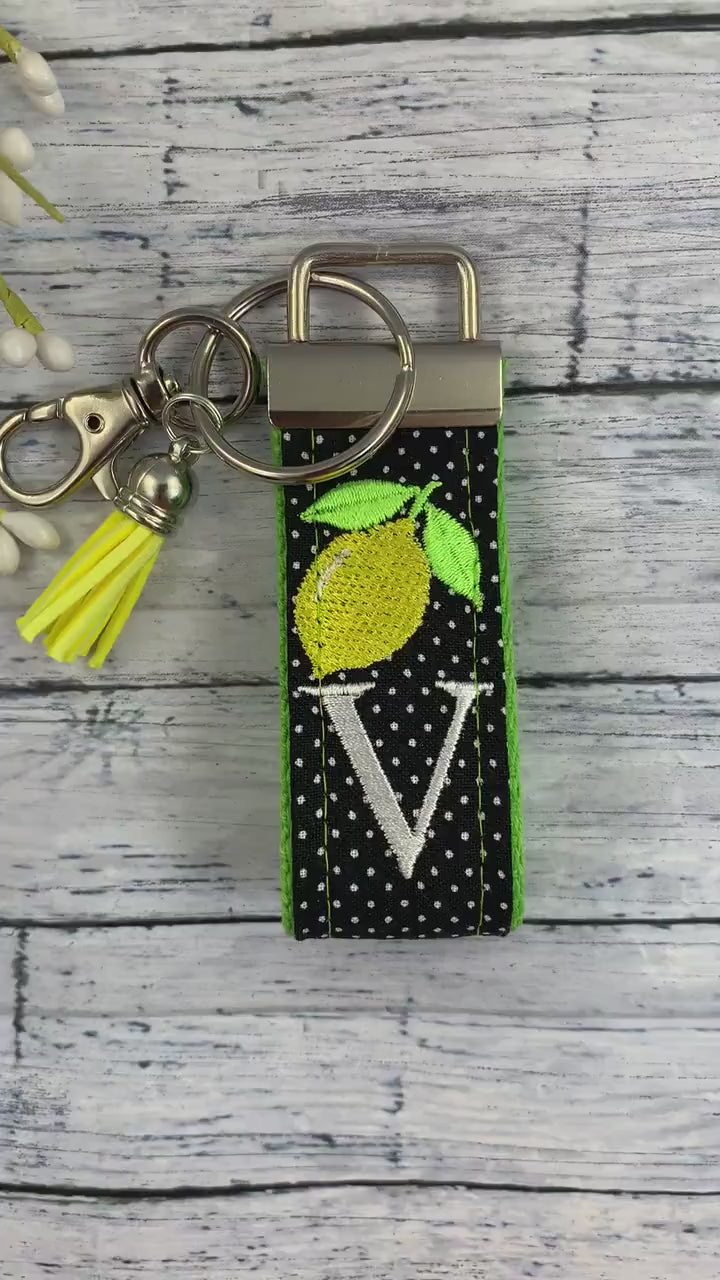 Lemon Keychain, Stress Relief Gift, Polka Dots, Lemons, Popular Right Now, Cheer up Gift, Goodbye Friend Gift, Girls Weekend Gift, Lemons