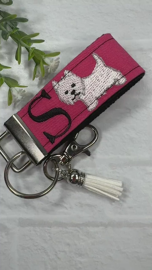 Handmade Westie Keychain, Westie Mom, Westie Gifts, Pet Keychain, Westie Mama, Dog Mama, Luggage Tag, Westie Dog, West Highland Terrier