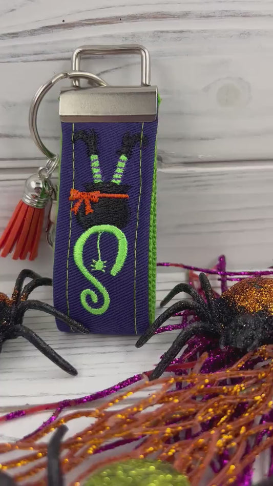 Handmade Witch Keychain, Halloween Keychain, Halloween Gift, Customizable Keychain, Personalized Keychain, Luggage Tag, Witch Legs, Witches