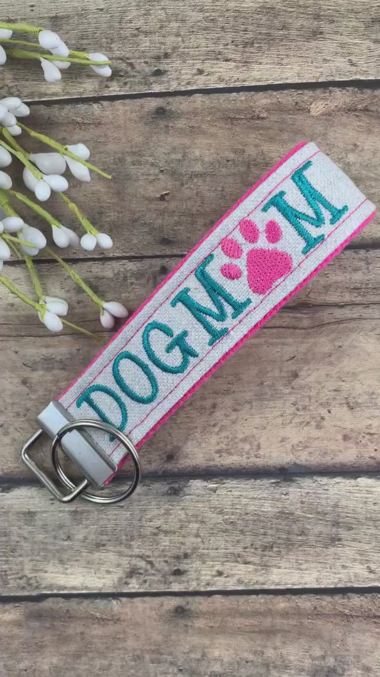 Dog Mom Keychain, Rescue Mom, Vet Tech Gift, Adopt Dog, Dog Mom Gift, Adopt a Pet, Trending Now, Dog Walker, Wristlet Keychain, Dog Sitter