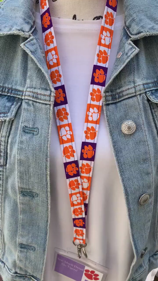 Clemson Lanyard | Approved Crafter License Holder | Clemson University | Clemson Tigers | College Gifts | Lanyard for Keys| Graduation gifts