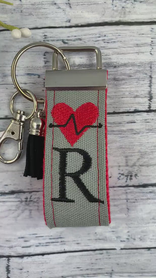 Heartbeat Keychain, Medical Student Gift, Heartbeat Gift, Popular Right Now, Initial Keychain, Doctor Gift,  RN Gifts, Cardiologist Gift