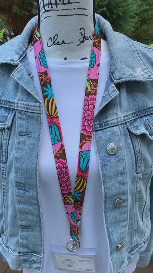Floral lanyard, Lanyard for Keys, Trending Now, Teacher Life, Lanyard for Badge, Lanyard Keychain, Nurse Lanyard, Fabric Lanyard, Nurse Life