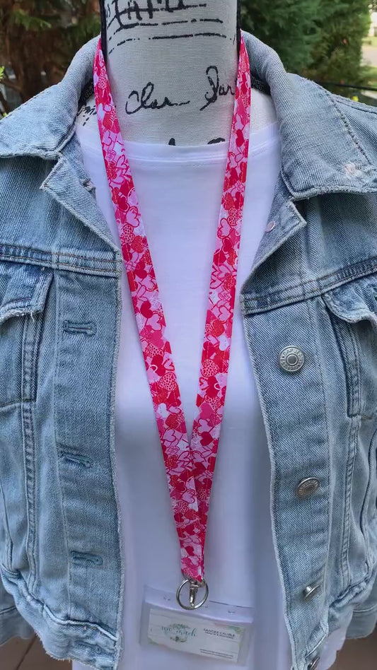 Handmade Cute Lanyard, Popular Right Now, Teacher Lanyard with ID Holder, Name Badge Holder, New Teacher Gift, Cute Badge Holder, Valentine