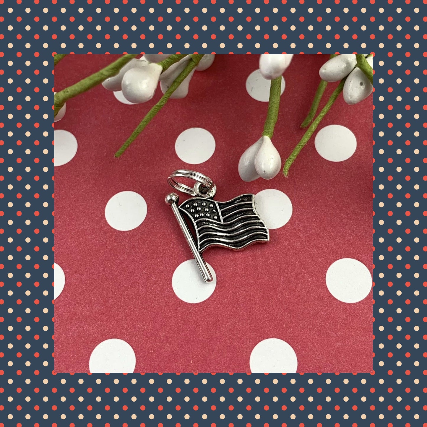 Patriotic Fabric Lanyard for Badges