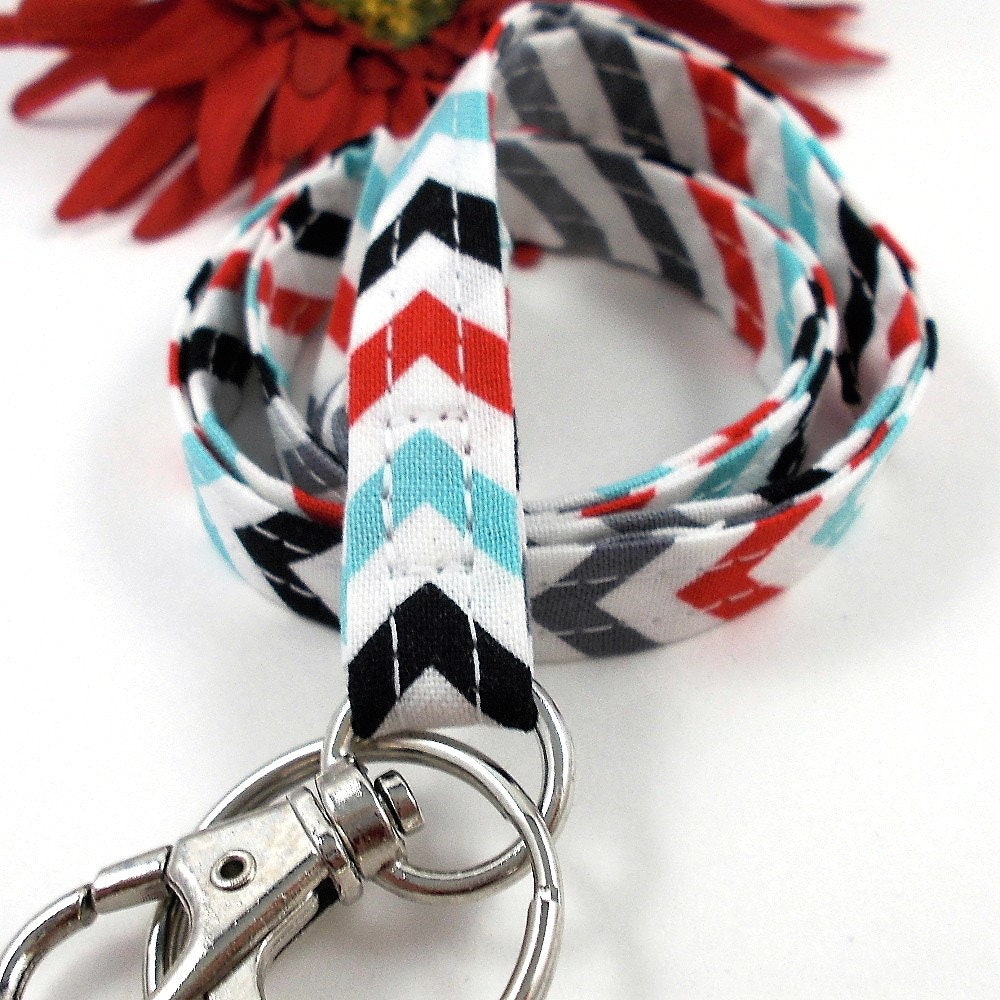 Chevron Skinny Lanyard for Keys