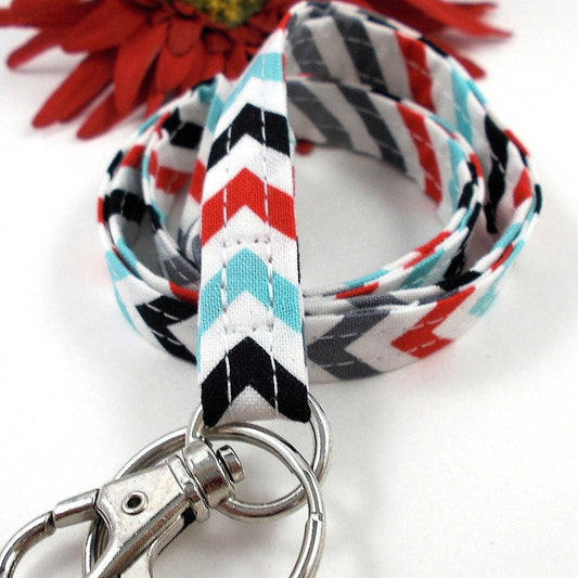 Chevron Skinny Lanyard for Keys