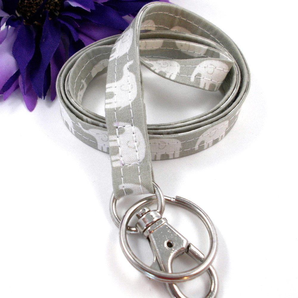 Elephant Skinny Lanyard for Keys
