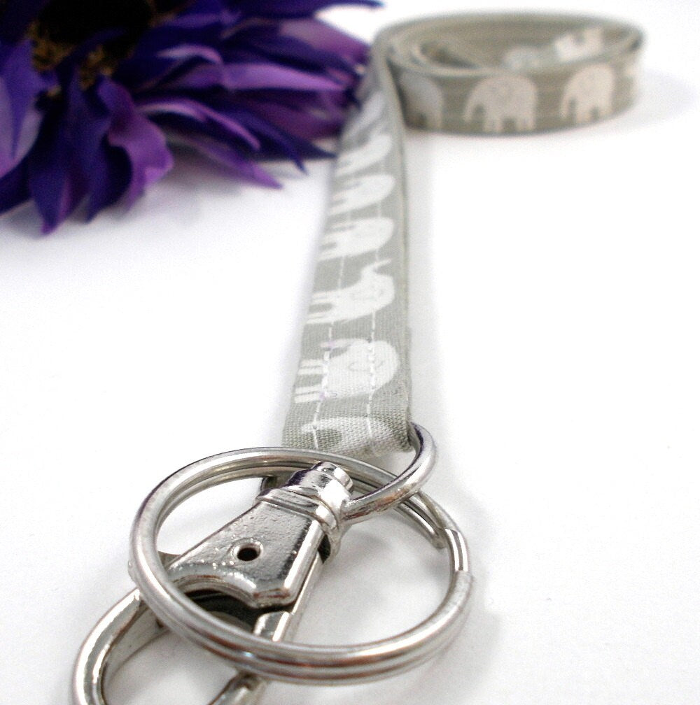 Elephant Skinny Lanyard for Keys