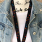 Handmade Music Lanyard for Keys, Popular Right Now, Lanyard with ID Holder, Trending Now, Librarian Gifts, Piano Teacher Gift, Music Gifts