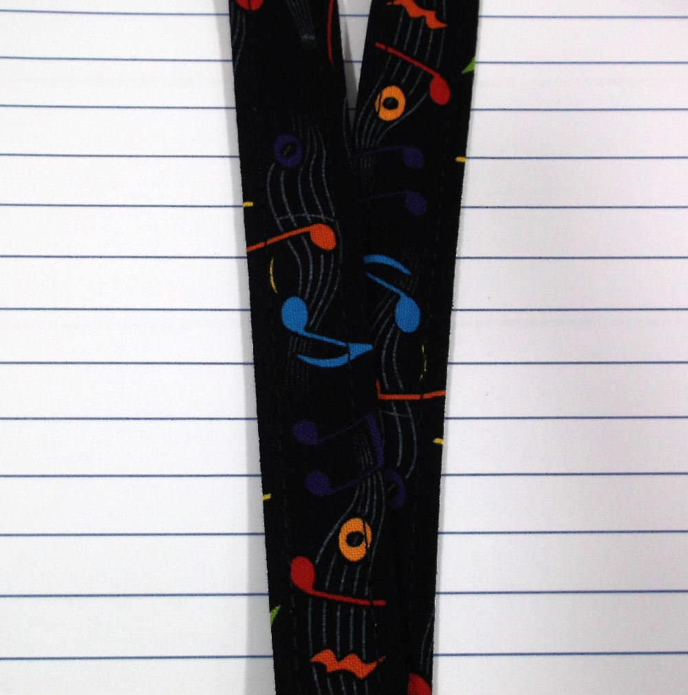 Handmade Music Lanyard for Keys, Popular Right Now, Lanyard with ID Holder, Trending Now, Librarian Gifts, Piano Teacher Gift, Music Gifts