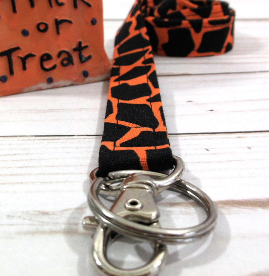 Halloween Lanyard in Giraffe,  Halloween Gifts, Popular Right Now, Teacher Lanyard, Lanyard for Badge, Halloween Accessories, Spooky