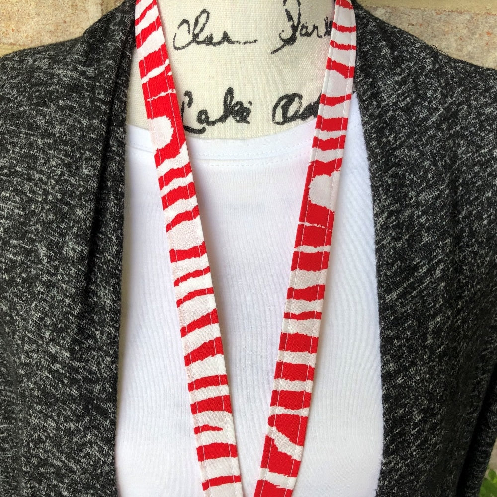 Zebra Animal Print Lanyard for Keys and ID Badge