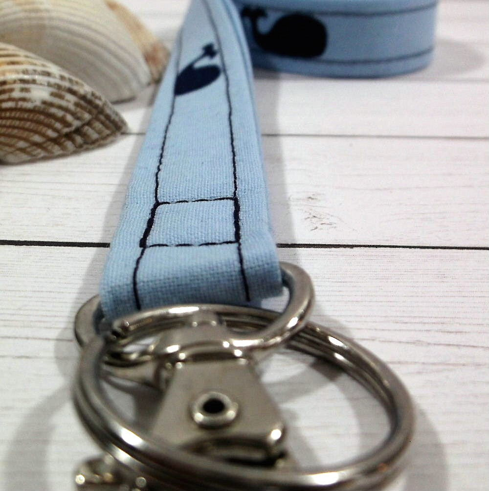 Whale Print Lanyard for Keys and ID Badge