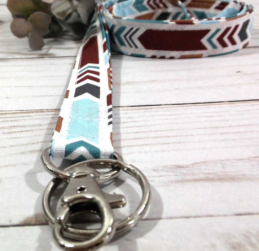 Arrow Fabric Lanyard for Keys and ID Badge for Teachers, Nurses