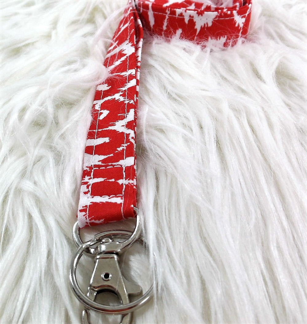 Red Leopard Print Lanyard