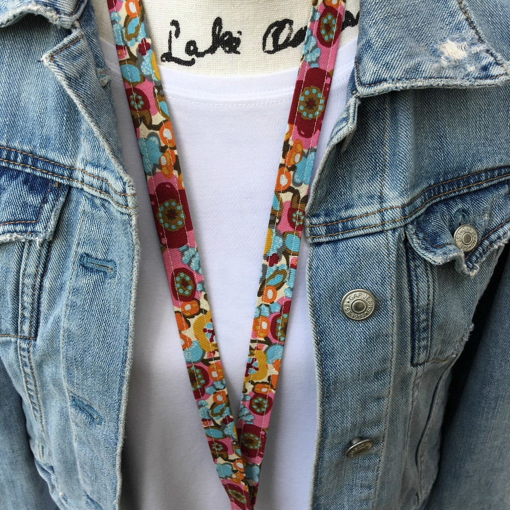 Purple Lanyard for Badge, Boho Lanyard, Lanyard Teacher, Fabric Lanyard, Floral Lanyard, New Teacher Gift, Nurse Life, Lanyard for keys