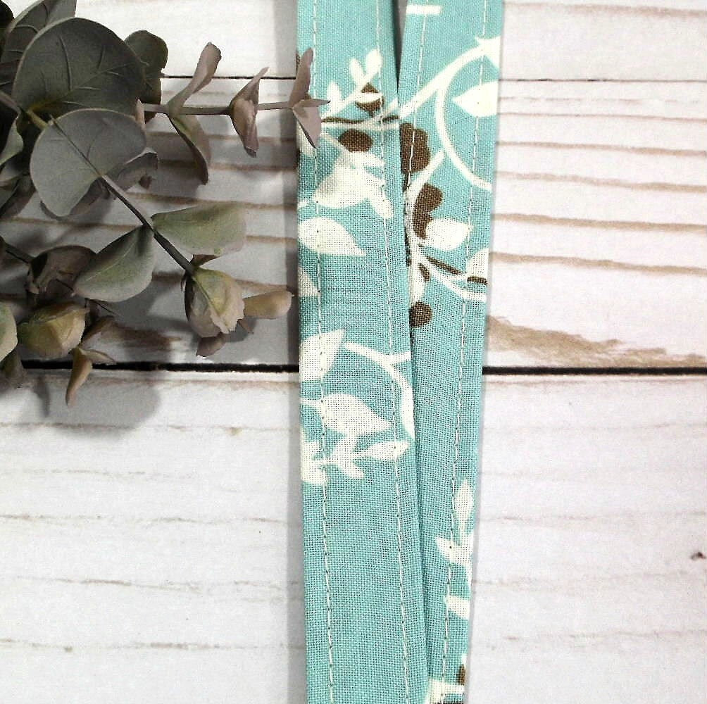 Blue Lanyard for Badge, Boho Lanyard, Lanyard Teacher, Fabric Lanyard, Floral Lanyard, New Teacher Gift, Nurse Life, Lanyard for keys