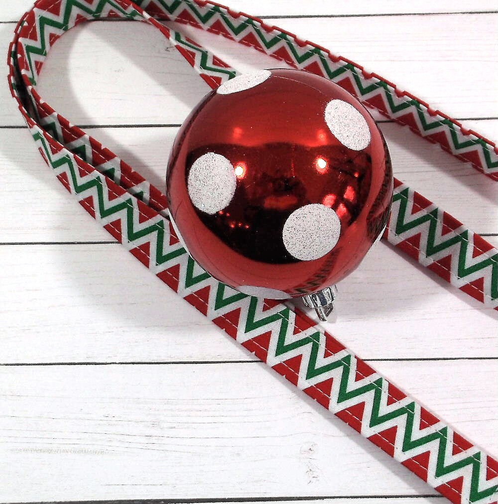 Holiday Chevron Lanyard for Keys and ID Badge