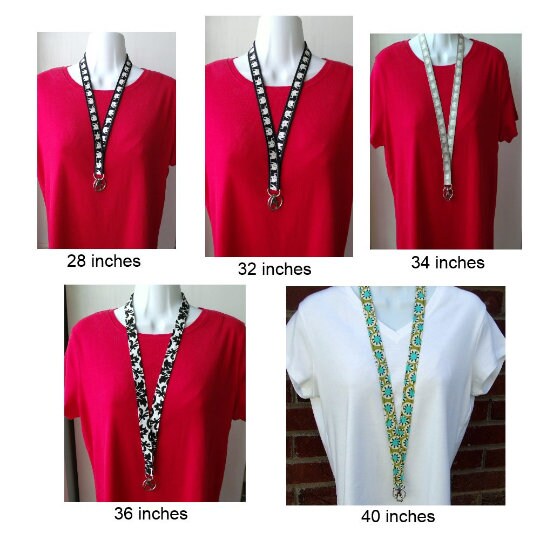 Holiday Chevron Lanyard for Keys and ID Badge