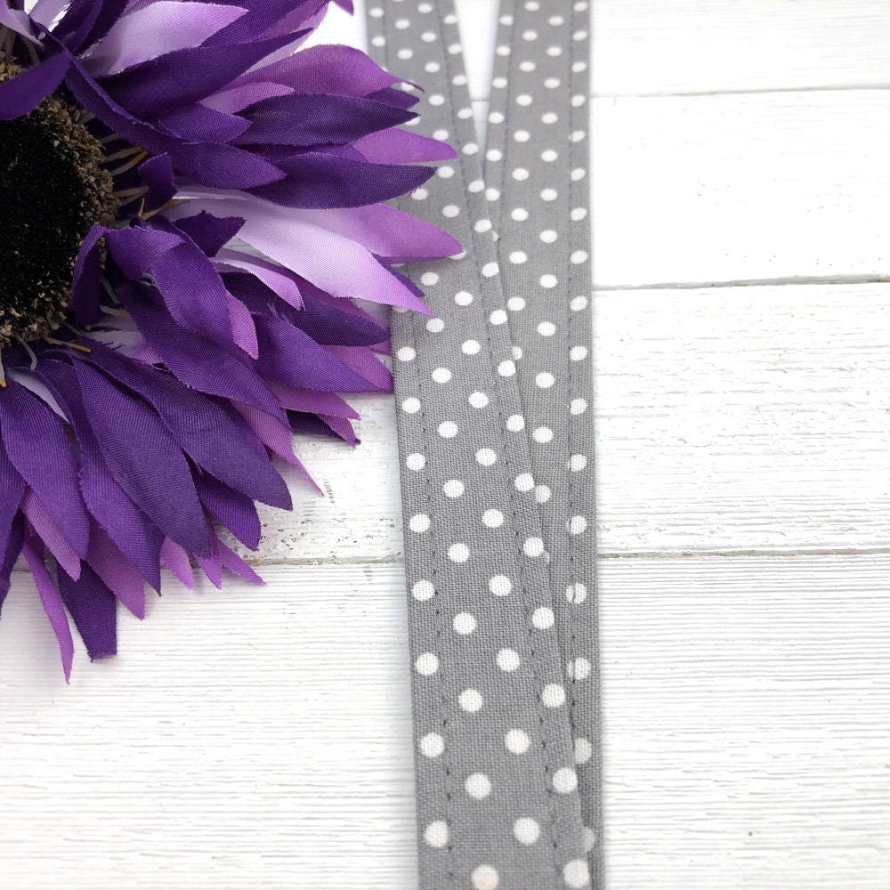 Handmade Gray Dots Lanyard |  Popular Right Now | Teacher Lanyard | Badge Holder | Lanyards | ID Holder | ID Badge Holder