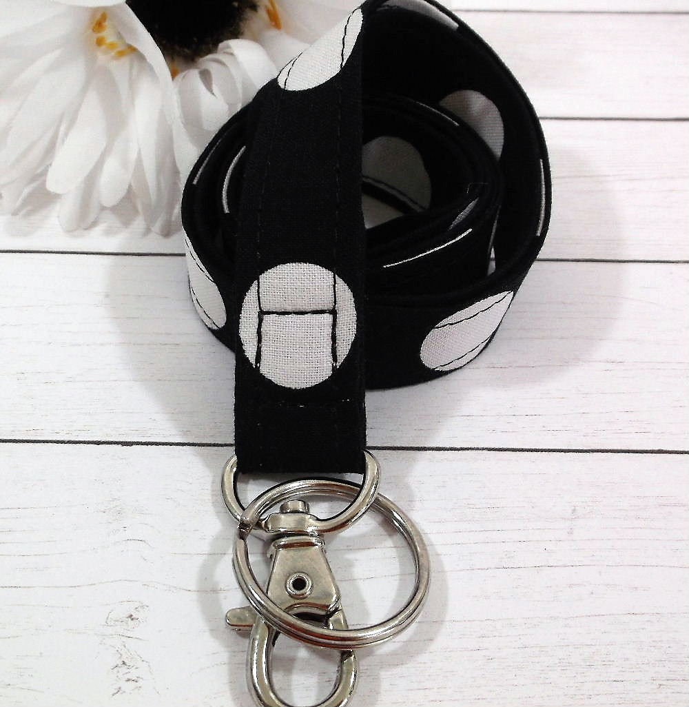 Black and White Lanyard For Women Gift for Teachers, Nurses