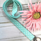 Aqua Polka Dot Fabric Lanyards For Women