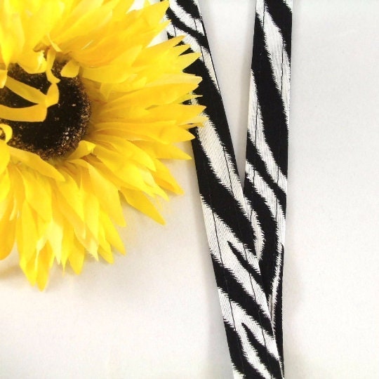 Stripe Zebra Keychain Lanyard