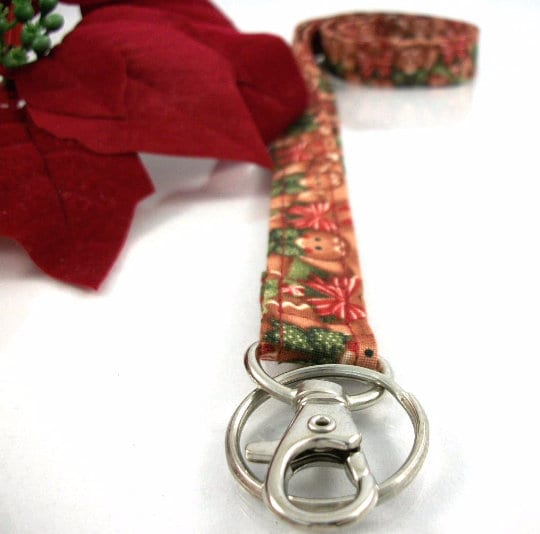 Christmas Lanyard with Gingerbread Man