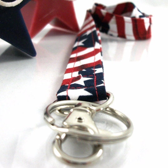 Patriotic Fabric Lanyard for Badges