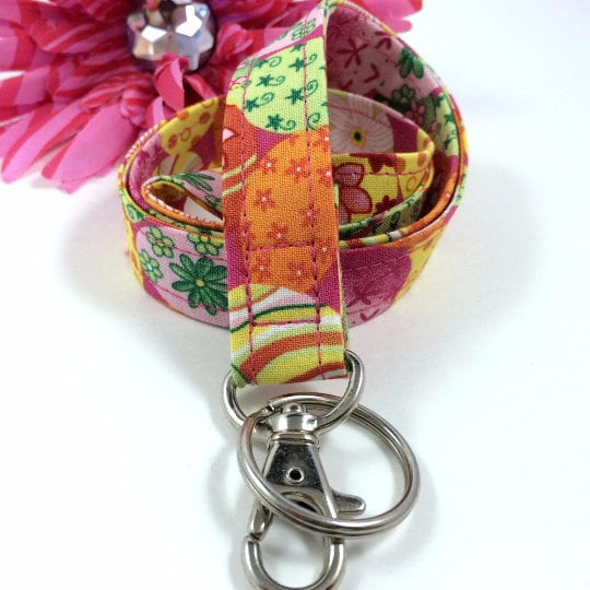 Easter Eggs Fabric Lanyard