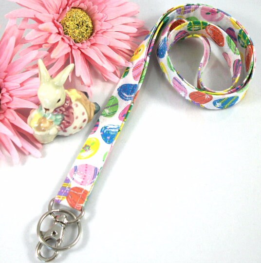 Easter Eggs Fabric Lanyard
