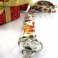 Christmas Lanyard in Gold and Jewel Tones