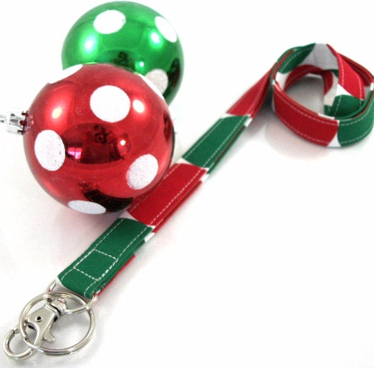 Christmas Lanyard in Disco Dot