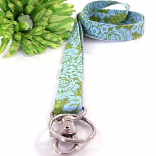Fabric Lanyard Designs in Floral Damask