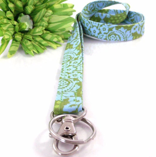 Fabric Lanyard Designs in Floral Damask
