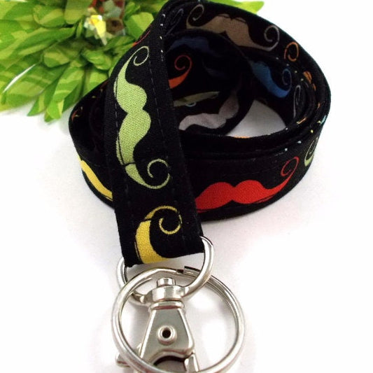 Mustache Key Keeper Lanyard
