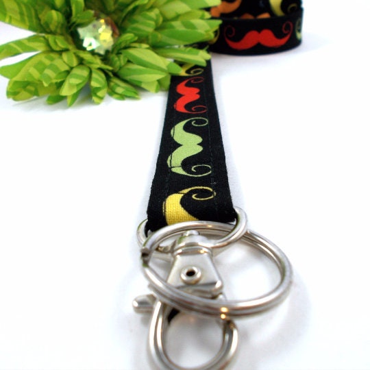 Mustache Key Keeper Lanyard