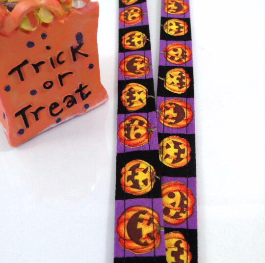 Halloween Lanyard with Jack o Lantern, Work Lanyard, Fun Lanyard, Halloween Nurse, Halloween Lanyards, Bats Halloween, Halloween Work