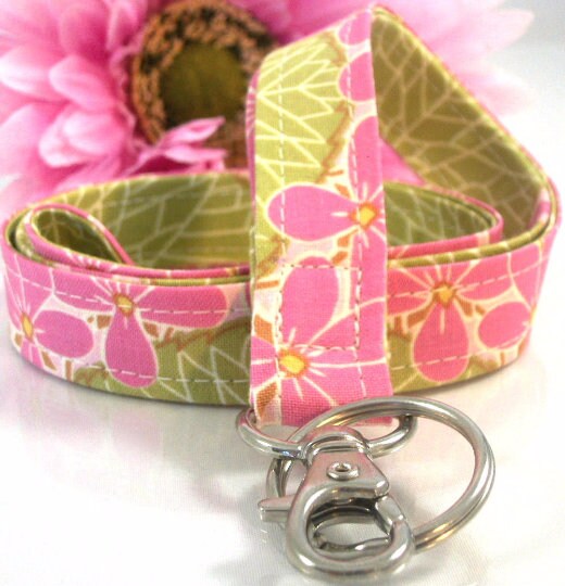 Pink Lanyard for Badge, Boho Lanyard, Lanyard Teacher, Fabric Lanyard, Floral Lanyard, New Teacher Gift, Nurse Life, Lanyard for keys