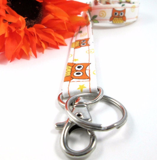 Owl Fabric Lanyard