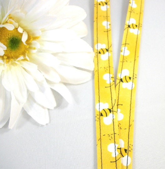 Fabric Lanyard in Bumble Bees